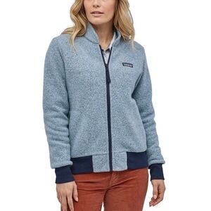 Patagonia‎ Women's Woolyester Fleece Jacket Light Blue Textured Full Zip Size S